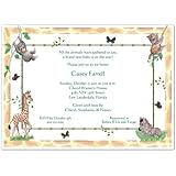Jungle Jill Jungle Animals Baby Shower Invitations - Set of 20