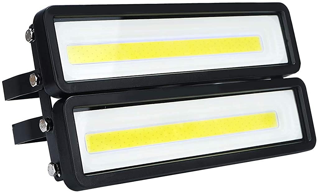 100W LED Flood Light IP65 Waterproof Security Lights Outdoor with 120°Beam Angle for Yard Garden Patio Playground Warehouse Street (Warm White)