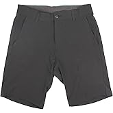 Men's Core Microfiber Stretch Fit Land & Sea Flat Front Shorts Charcoal