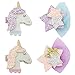 QtGilr 4pcs Cute Glitter Unicorn Hair Clips Stars Hairpins Cartoon Barrettes Headwear Fashion Gifts for Baby Girls