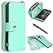 LG G5 Case, Style4U Premium PU Leather flip Wallet Bag Pouch Case with Credit Card Slots Pockets Cover for LG G5 with 1 Stylus [Mint Green]