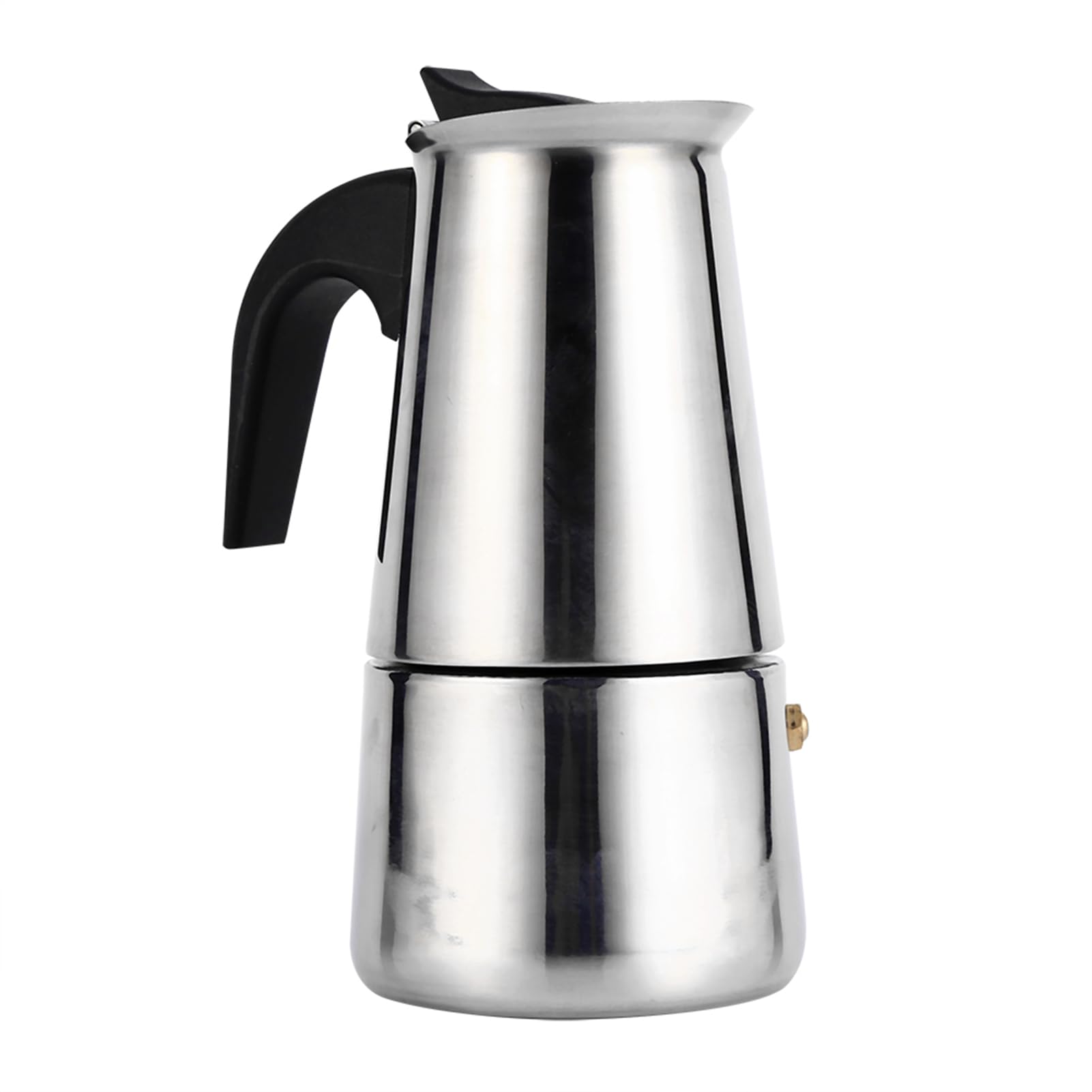 Denash Stovetop Espresso Maker, 200ml Stainless Steel Italian Coffee Maker, 4 Cup Classic Moka Pot with Ergonomic Handle, Suitable for Induction Cookers