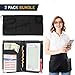 MaryOnArt Waiter Server Book and Apron - Waitress Book 8.2''x5.2'' Guest Check Zipper Pouch - Server Wallet Pads Holder Money Pocket Restaurant Waitstaff with Free Waist Apron Black and One Tip Chart