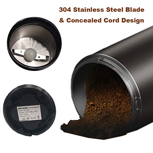 Elektrische Kaffeemühle - 200W Kaffeemühle Edelstahl Elektrische mit 70g Kapazität,Lebensmittelqualität… – Bild 6