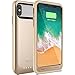 iPhone X Battery Case, Alpatronix BX10 5.8-inch 4000mAh Slim Rechargeable Extended Protective Portable Backup Charger Case for iPhone X Juice Bank Power Pack [Apple Certified Chip; iOS 11+] - Gold
