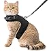 CHERPET Cat Harness and Leash - Escape Proof Safety Adjustable Jackets Harnesses 1.5m Strap Easy for Walking Outdoor Outfits Soft Mesh Breathable Vest Black Comfort Fit for Small Animals ¡­