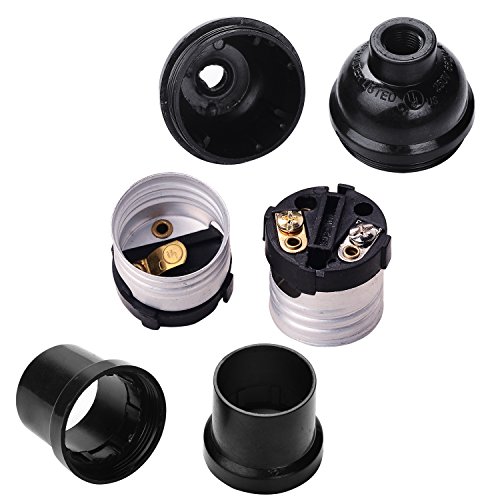 Aplstar E26 E27 Light Socket,8Pack Black Edison Retro Pendant lamp