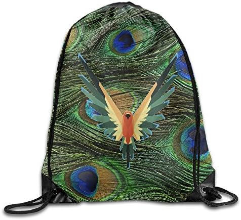 Logan Parrot Paul unique Logo Bag,Sport Gym Sack Drawstring Backpack Bag