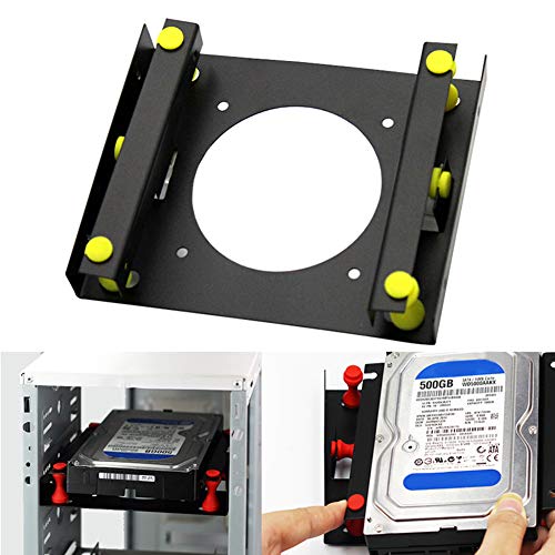 Shentesel Computer 3.5in to 5.25in Hard Disk Mount Adapter DVD ROM Bay Shockproof Bracket - Red