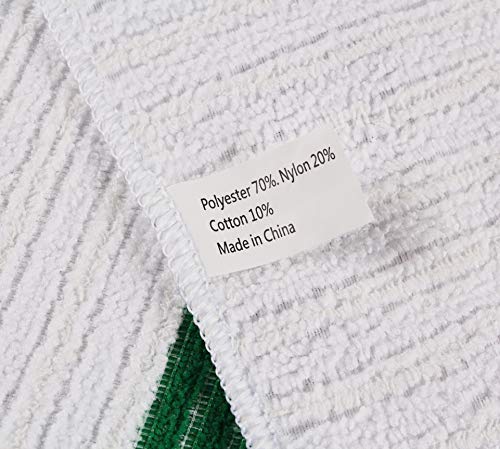 Premium 24 Pack White with Green Stripe Bar Mop Microfiber Towels for photo 12