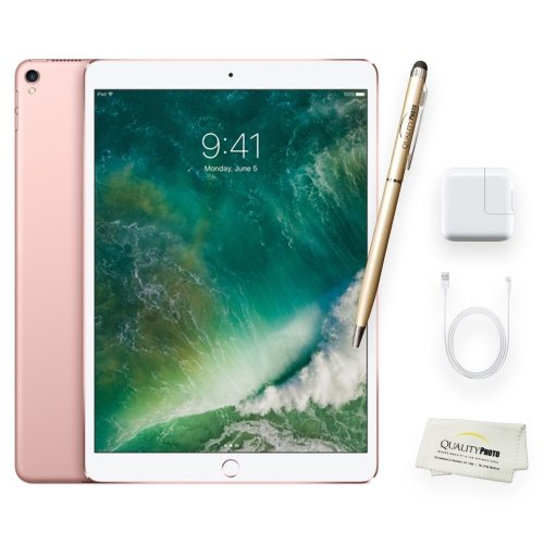Apple iPad Pro 10.5 Inch Wi-Fi 64GB Rose Gold + Quality Photo Accessories (Latest Apple Tablet) 2017 Model..
