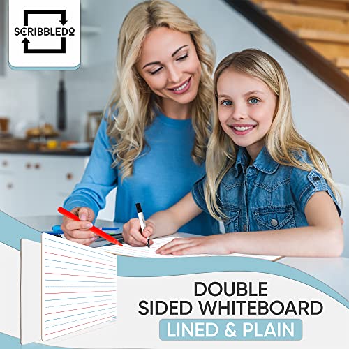 Double Sided Whiteboard Lined Dry Erase Board for Kids Ruled Writing