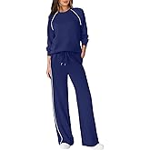 Sampeel Women 2 Piece Lounge Sets Sweatsuit Fall Outfits Matching Wide Leg pants Set Tracksuit Trendy Clothes