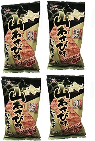4 Bags of Spicy Japanese Horseradish Flavor Calamari Snack 5 Pcs [Import From Japan]