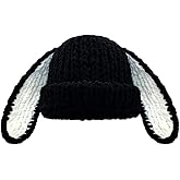 Solyinne Bucket Hat for Women Men Handmade Crochet Bunny Ear Beanie Cute Knitted Hats Soft Warm Winter Headwear Casual