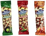 Blue Diamond Almonds - SPICY BOLD VARIETY FLAVORS - Jalapeno Smokehouse, Habanero BBQ, Wasabi & Soy Sauce (Box of 36 / 1.5-Ounce Bags)