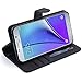 Note 5 Case, TAURI [Stand Feature] Wallet Leather Case with Stand, ID & Credit Card Pockets Flip Cover For Samsung Galaxy Note 5 - Black