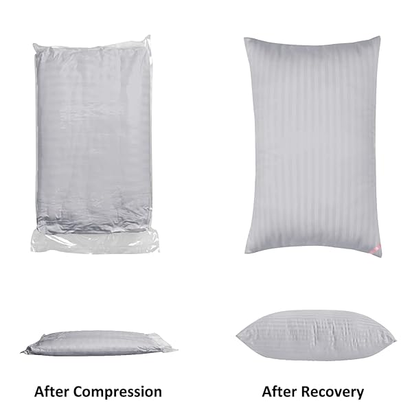 EIUE BED PILLOWS FOR SLEEPING 2 PACK QUEEN SIZE,PILLOWS FOR SIDE AND BACK SLEEPERS,SUPER SOFT DOWN ALTERNATIVE MICROFIBER FILLED PILLOWS,20 X 30 INCHES,GREY