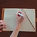 Dragonfly Refillable Writing Journal | Faux Leather Cover, Magnetic Clasp + Pen Loop | Blank Notebook | 200 Lined Pages, 5 x 8 Inches for Travel, Personal, Poetry | Brown | The Amazing Office