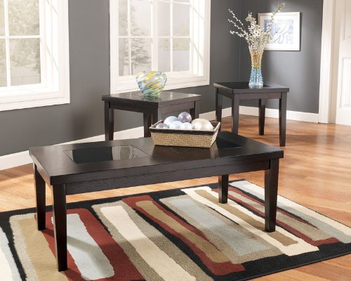 Contemporary 3 Pc Coffee End Table Set Living Room Tables