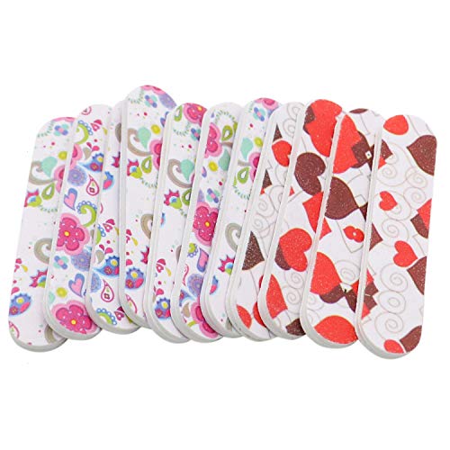 HUELE 50PCS Colorful Mini Emery Board Nail Files