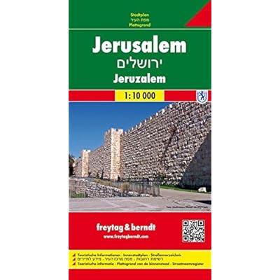 Jerusalén, plano callejero. Escala 1:10.000. Freytag & Berndt. Jerusalén, plano callejero. Escala 1:10.000. Freytag & Berndt.