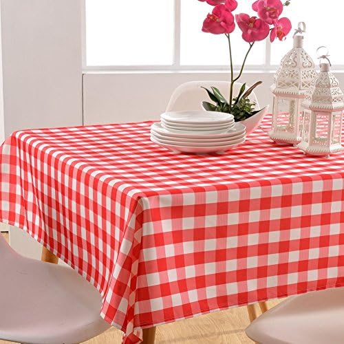 garden wind small checkered tablecloth/Waterproof and oil stain cloth/ table cloth/covering cloth/ table cloth/ square round table cloth-E 90x145cm(35x57inch)
