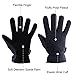 OZERO Deerskin Suede Leather Palm and Polar Fleece Back with Heatlok Insulated Cotton Layer Thermal Gloves, Large - Grey-Black
