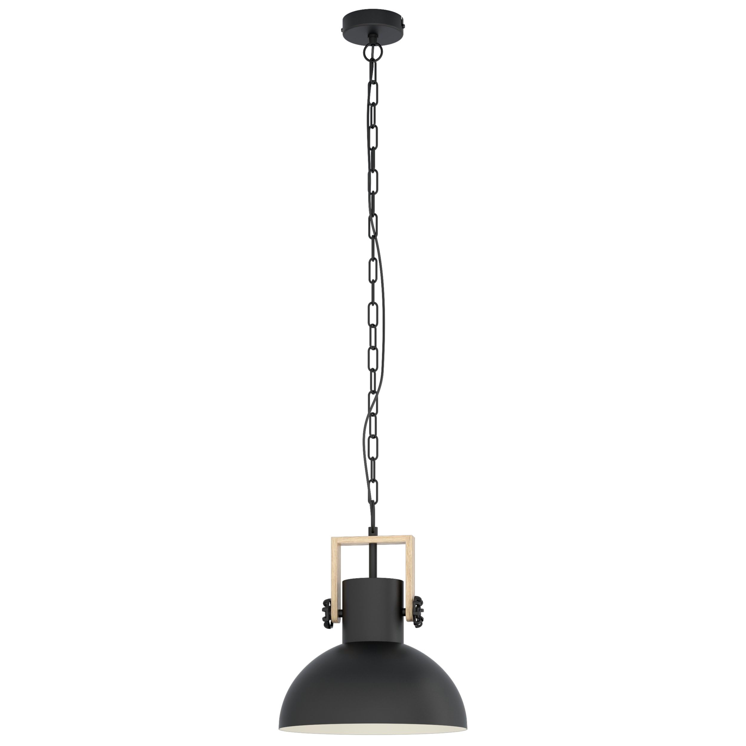 Eglo Lubenham Suspension Light 1-Bulb Black, Brown