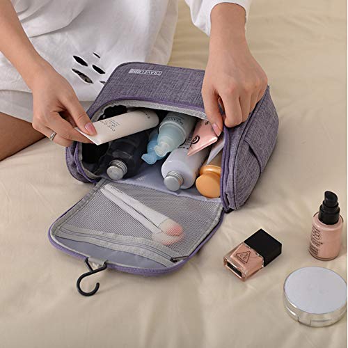 Hanging Travel Toiletry Bag for Women and men Large Cosmetic Makeup Travel Organizer Bag for Bathroom Shower (M, Light Grey) 5 Hanging Travel Toiletry Bag for Women and men Large Cosmetic Makeup Travel Organizer Bag for Bathroom Shower (M, Light Grey)