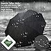 SJXING Travel Umbrella Windproof Compact Folding Portable Auto Open Close Mini Lightweight Sun&Rain Umbrella with Teflon Coating