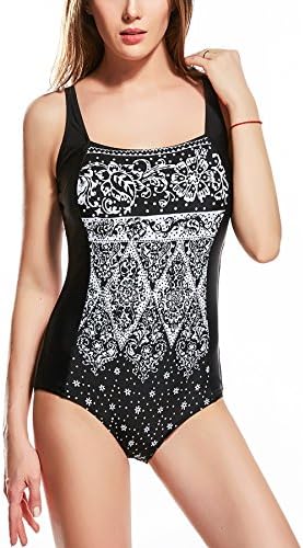 Uhnice Women's One Piece Swimsuits Racing Training Sports Athletic Swimwear
