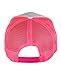 NYFASHION101 Blank Mesh Adjustable Snapback Cotton 6-Panel Trucker Hat Cap, MC Neon Pink/White