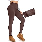 yeuG Fleece Lined Leggings for Women Thermal High Waisted Tummy Control Seamless Workout Yoga Pants