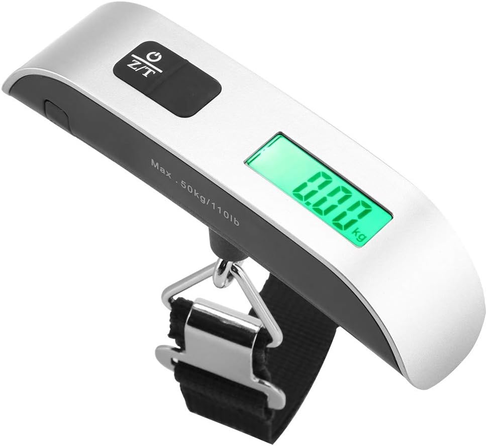 Raguso 50Kg LCD Digital Scale fordurableSturdy Mini Portable Pocket Weighing Scale for Luggage Express Vegetables