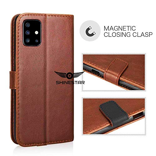 SHINESTAR Samsung M31s Flip Case | PU Leather Flip Cover Wallet Case with TPU Silicone Case Cover for Samsung Galaxy M31