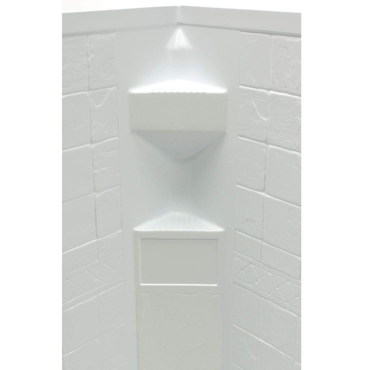 Photo 1 of ** see notes **Lippert Replacement 34"x 34"x 68" White Neo Angle Shower Wall Surround for RVs, Manufactured Homes, Travel Trailers, 5th Wheels, and Motorhomes - 306205