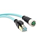 BOUUNCIY M12 4 Pin D Code Female to RJ45 Industrial