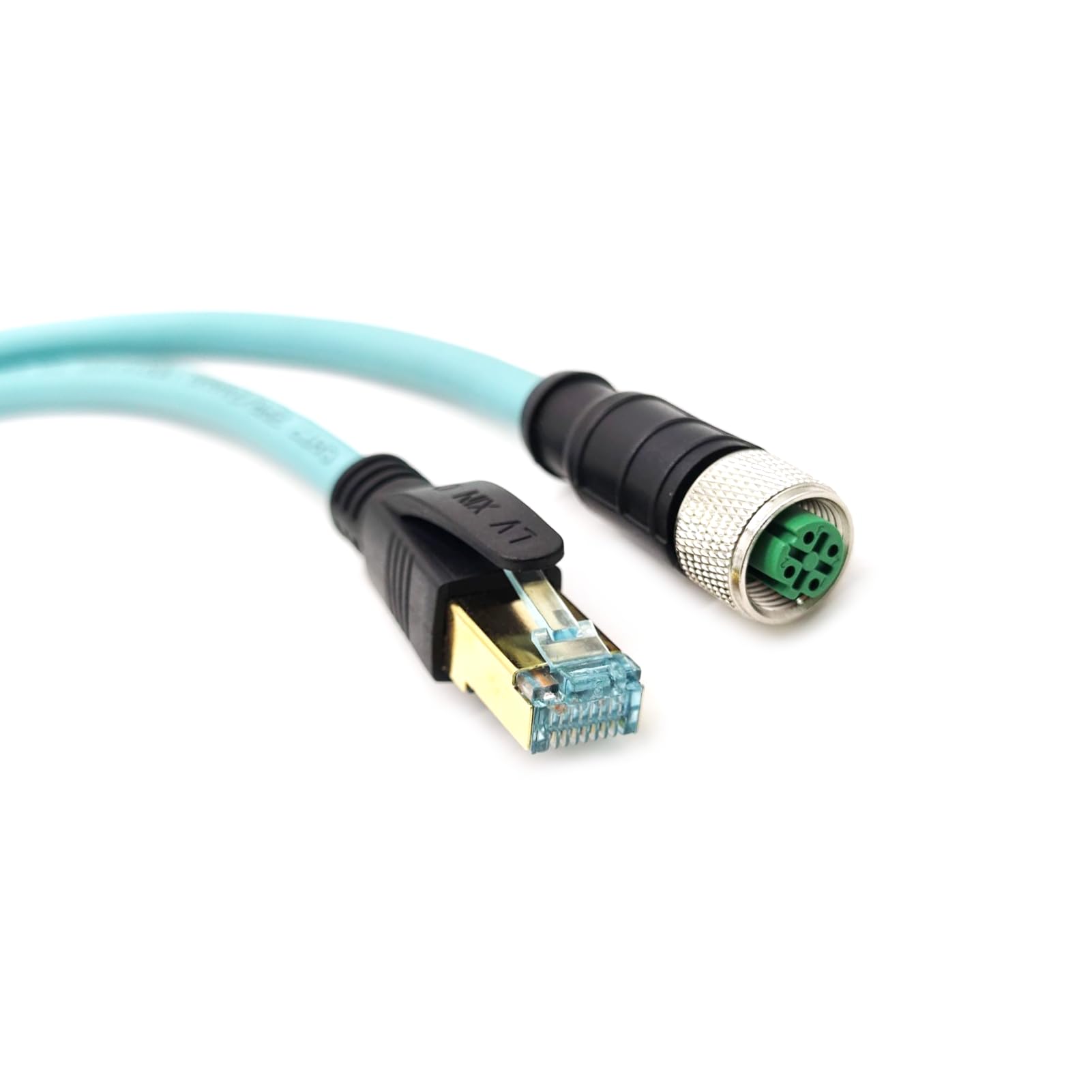 BOUUNCIY M12 4 Pin D Code Female to RJ45 Industrial