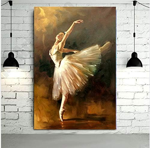 WUHOS Hand Painted Modern Ballerina Dancer Oil Painting Spanish Dancer Painting Art Wall Art For Living Room Home Decoration Pictures 40X50Cm