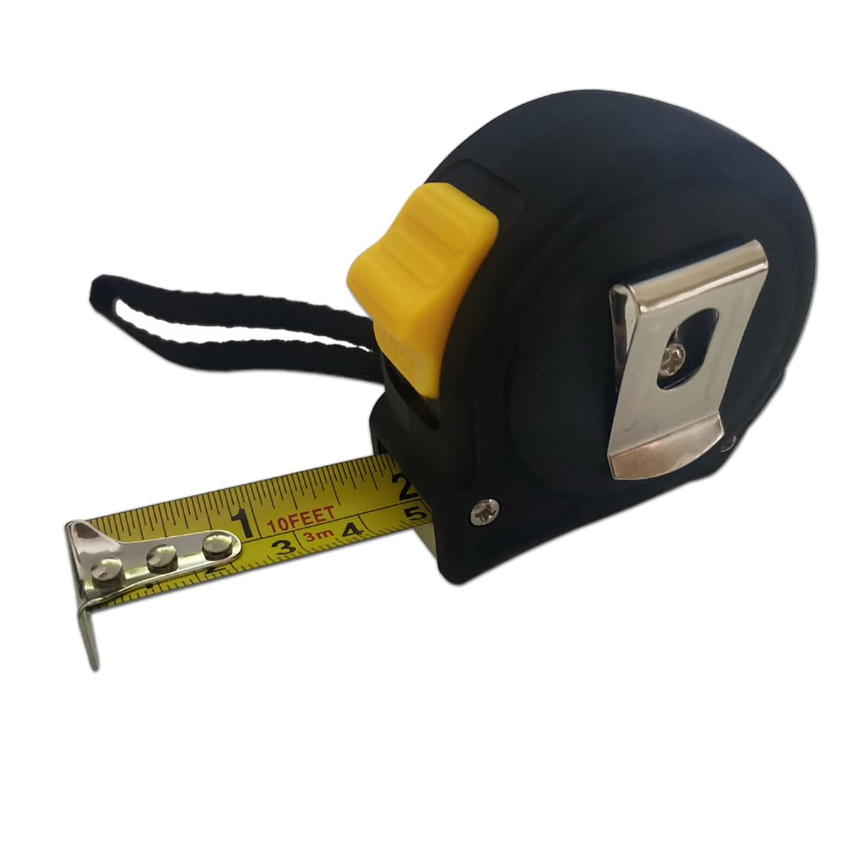 YUANCOX Steel Tape Measure Imperial and Metric Measurement 10m/33ft, 7.5m/25ft, 5m/16ft, 3m/10ft Stainless Steel Thickened Tape Telescopic Box (Black, 3m /10ft)