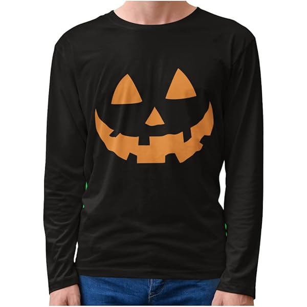 black shirt with pumpkin