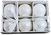 SLEETLY White Christmas Ornaments for Farmhouse Tree Holiday Xmas Decorations for Christmas, Shatterproof Plastic 3.15/2.36 Inch Glitter Snow Balls, Icicles and Snowflakes, Ornament Set of 32