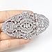 EVER FAITH Austrian Crystal Wedding Art Deco Buckle Brooch Clear