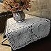 USTIDE 100% Cotton Crochet Lace Rectangular Table Runner Bedside Table Cover Ecru Dresser Scarf Doilies,2pcs 11 Inch X23 Inch