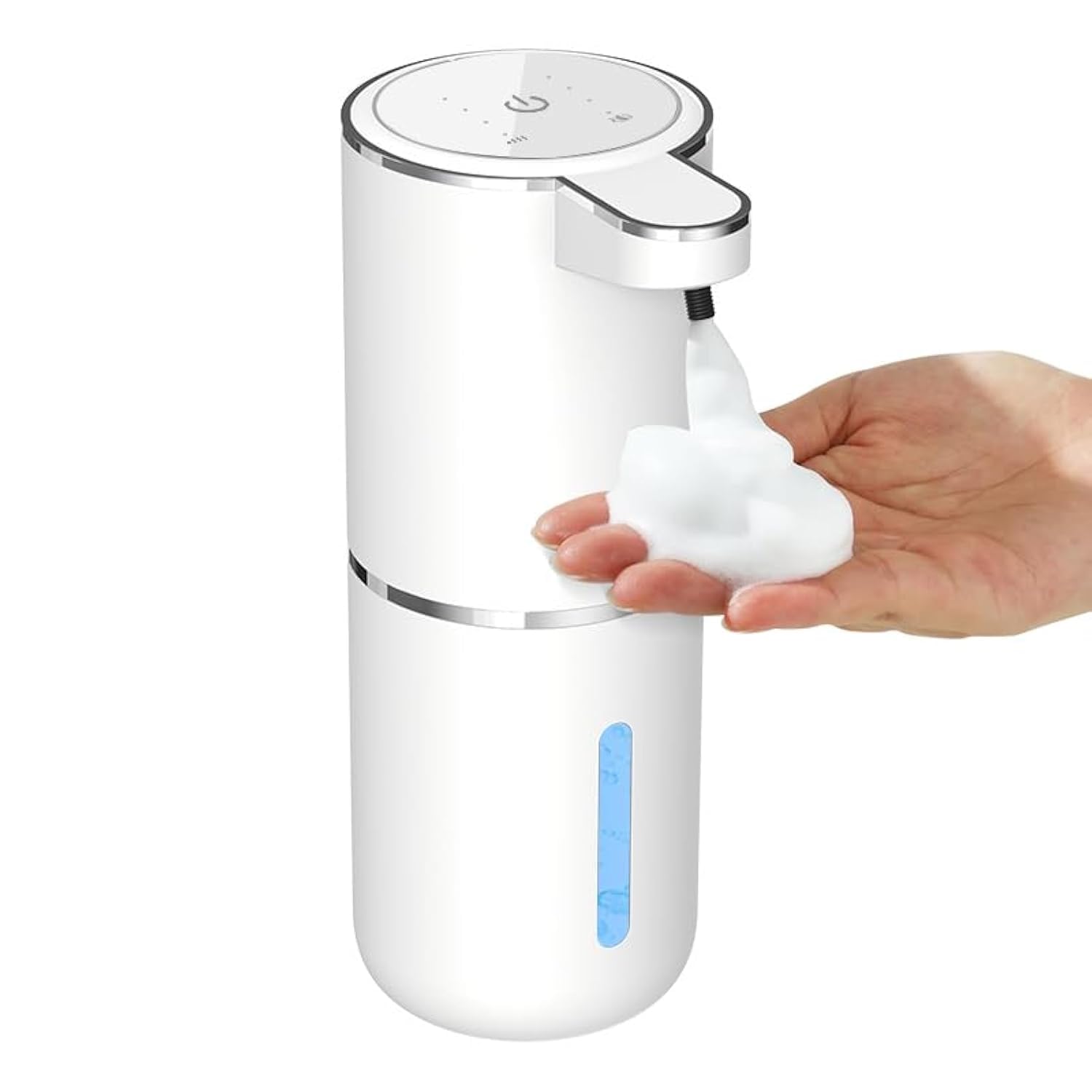 Photo 1 of ****FOR PARTS / DOESN'T PUMP**** Automatic Foaming Soap Dispenser - Hand Free Pump Touchless Soap Dispenser Electric Dispenser with 380ml, USB Rechargeable 4levels Adjustable Dispenser for Bathroom Kitchen