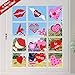 Tifeson 32 PCS Valentine's Day Window Clings Static Stickers Decal - Removable Wedding Window Decals - Valentines Decorations Party Supplies