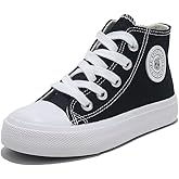 OPOEE Kids high Tops Boys & Girls High Top Zipper Kids' Espadrcanvas Shoes Back-to-School Season Little White Shoes Teen Classic Kids' Sneakers Tennis Shoes Baby Skate Shoes Toddler Shoes
