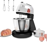 Stand Mixers, 7 Speeds With 3QT Stainless Steel Bowl, Stand and Hand Mixer with Dough Hook, Whisk, Mixing Beater for Baking, Cake, Cookie, Kneading (VZ9)