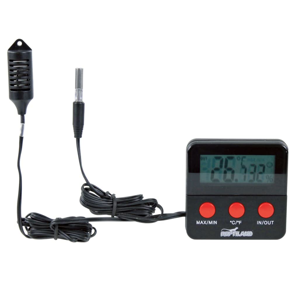 TRIXIE Digital Thermo/Hygrometer with Remote Sensor - for precise monitoring of the temperature and air hum